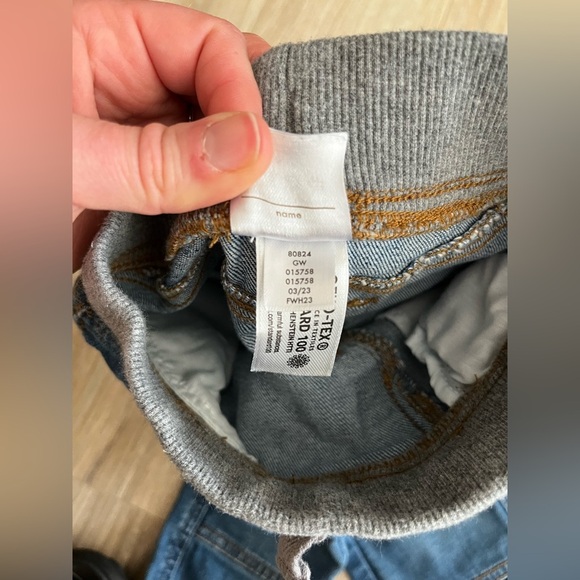 Hanna Andersson Kids Pull-On Kick Start Jeans Medium Light Wash - Size 3T - Picture 5 of 6